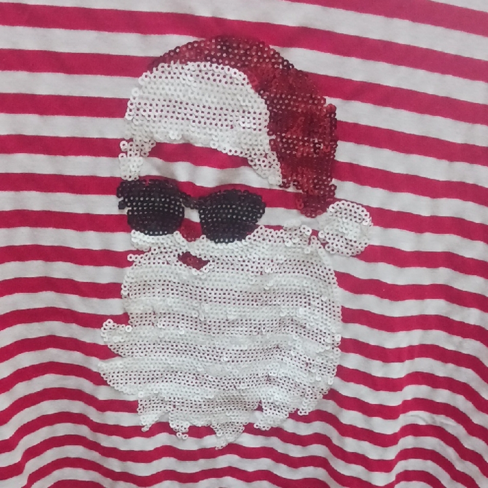 Red and White Striped Long Sleeve Tee - Picture 3 of 8